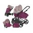 Универсальная коляска 3 в 1 Bertoni Avio Violet&Pink Flowers (фиолетовая с бежевым)