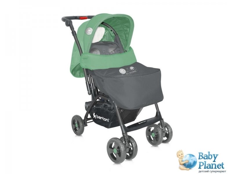 Прогулочная коляска Bertoni Combi Gray&Green B-zone+Mama Bag (серая с зеленым), с сумкой
