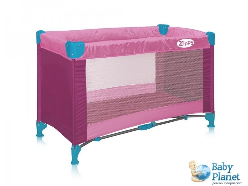 Кроватка-манеж Bertoni Zippy 1 Layer Pink (розовая)
