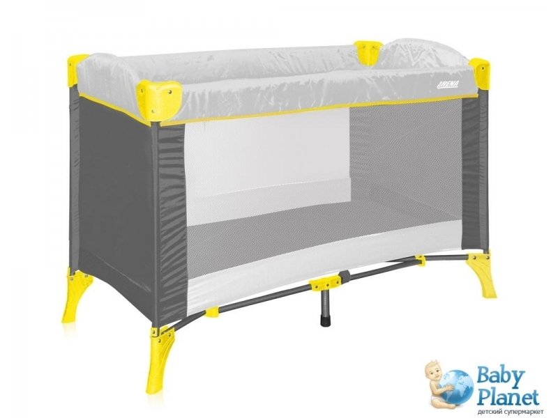 Кроватка-манеж Bertoni Arena 1 Layer Cars Grey (серая)