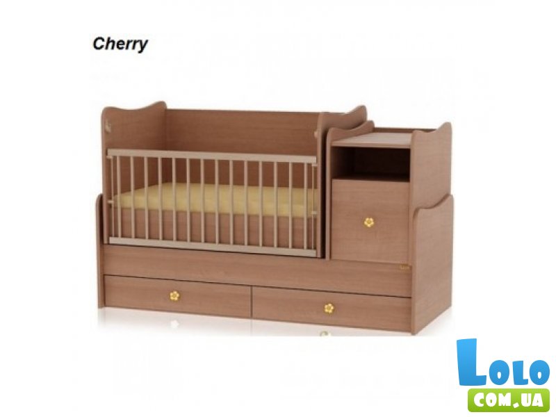 Кроватка-трансформер Bertoni Trend Plus Cherry (коричневая)