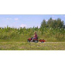 Детский трактор на педалях с прицепом Case Ih, Falk (красный)