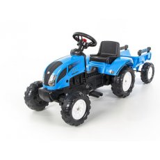 Детский трактор на педалях с прицепом Landini, Falk (синий)
