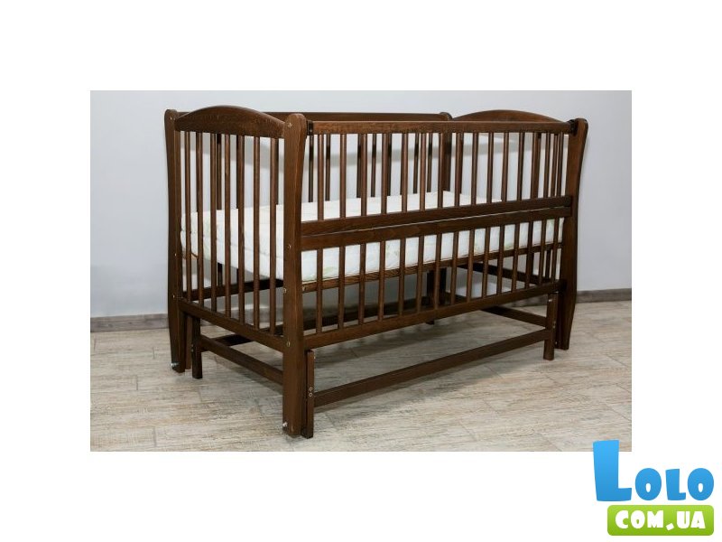 Кроватка Радуга/ без ящика, Дубок (орех, коричневый)