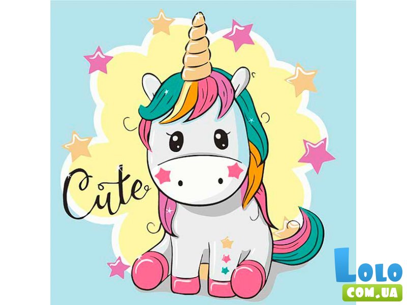 Картина по номерам Радужная единорожка, Art Craft (30х30 см)