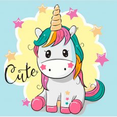 Картина по номерам Радужная единорожка, Art Craft (30х30 см)