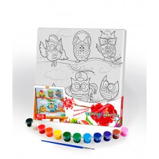 Роспись на полотне Canvas Painting Совы на ветке, Danko Toys
