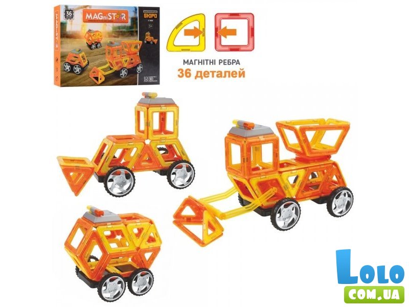 Конструктор магнитный, Limo Toy (LT6003 ), 36 дет.