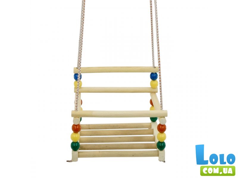 Качели подвесные деревянные