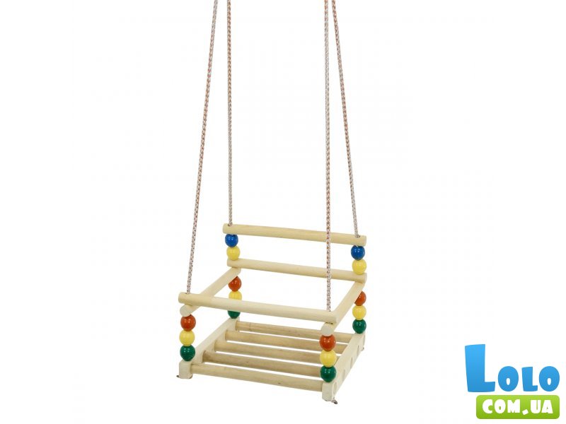 Качели подвесные деревянные