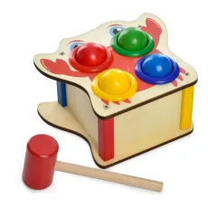 Деревянная игрушка Стучалка с молоточком и шариками