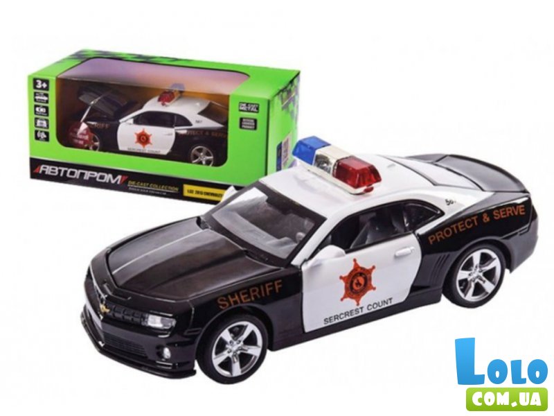 Машинка металлическая Chevrolet Camaro SS Police, Автопром