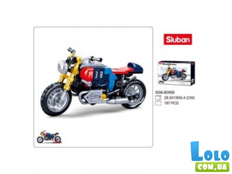 Конструктор Мотоцикл, Sluban (M38-B0958), 197 дет.