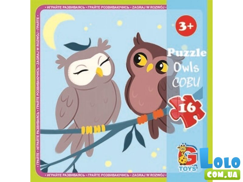 Пазлы Лесные жители, G-Toys, 16 эл.