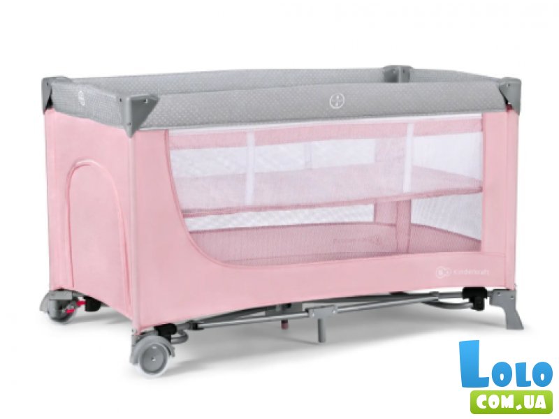 Кровать-манеж Leody Pink, Kinderkraft (розовая)