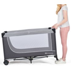 Кровать-манеж с пеленатором Leody Grey, Kinderkraft (серая)