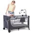 Кровать-манеж с пеленатором Leody Grey, Kinderkraft (серая)