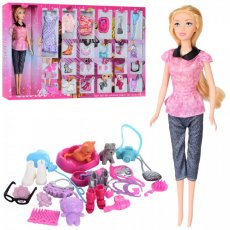 Кукла набор-сюрприз (наряды, аксессуары), (24 предм.)