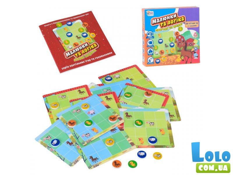 Настольная игра Рисунки и логика - Приключения на ферме, Fun Game (укр.)
