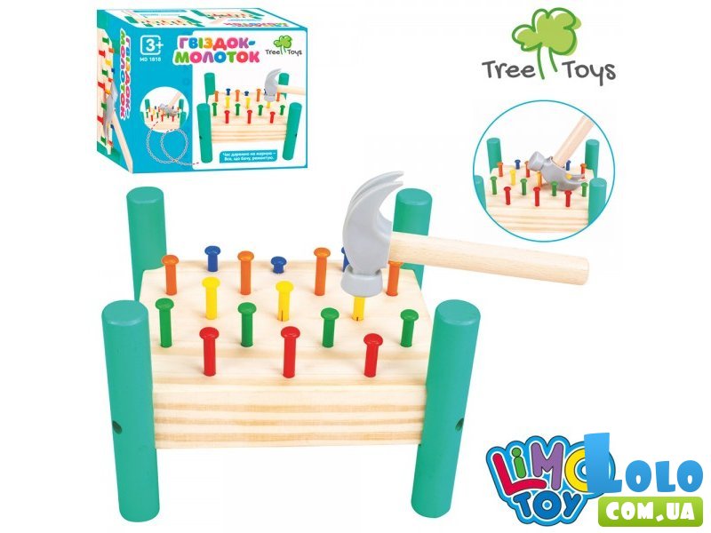 Деревянная игрушка Гвоздочек-молоточек, Limo Toy