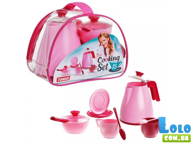 Набор игрушечной посуды Cooking Set, Юника (15 пр.)