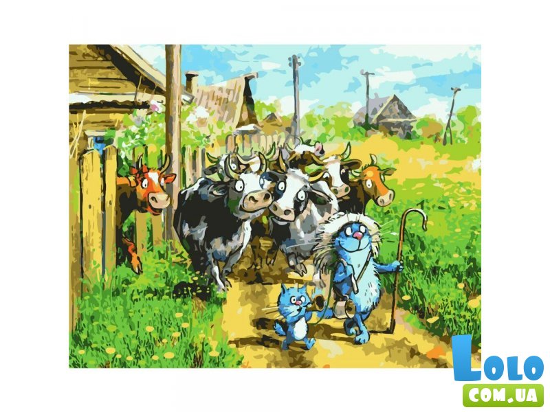 Картина по номерам Веселые пастушки, Strateg (40х50 см)