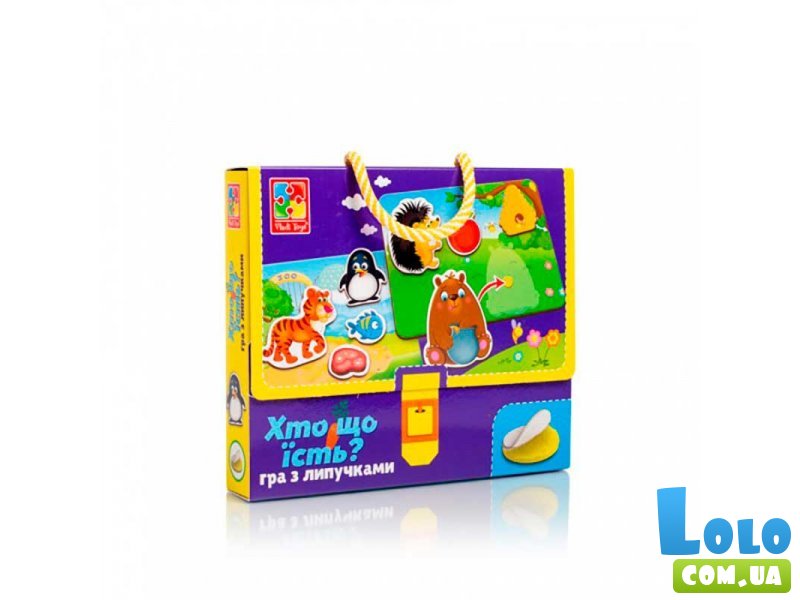 Игра с липучками Кто что ест?, Vladi Toys
