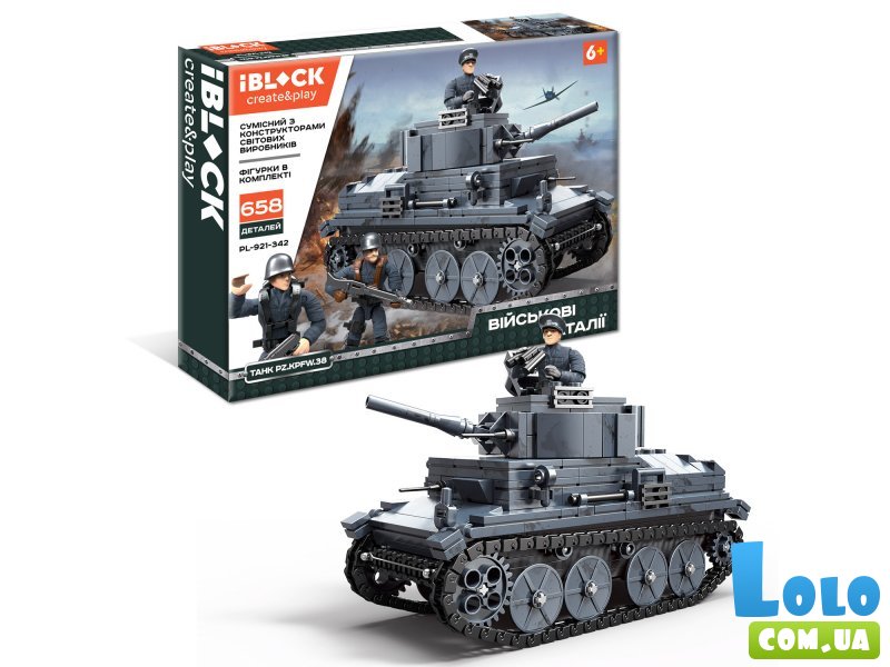 Конструктор Танк iBlock (PL-921-342), 658 дет..