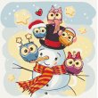 Картина по номерам Снеговик с совами, Art Craft (30х30 см)