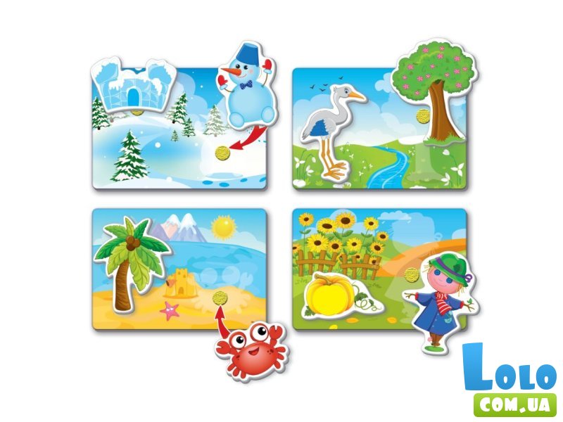 Настольная игра с липучками Времена года, Vladi Toys