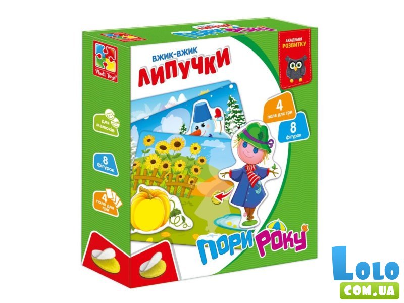 Настольная игра с липучками Времена года, Vladi Toys