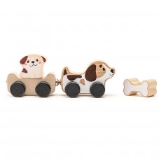 Деревянный набор для детей Сообразительные щенки на магнитах, Cubika