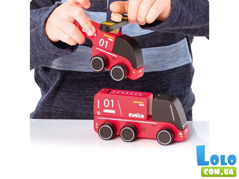 Деревянный набор Пожарные, Cubika