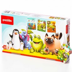 Пазлы 3 в 1 Любимые животные, Puzzlika (50 дет.)